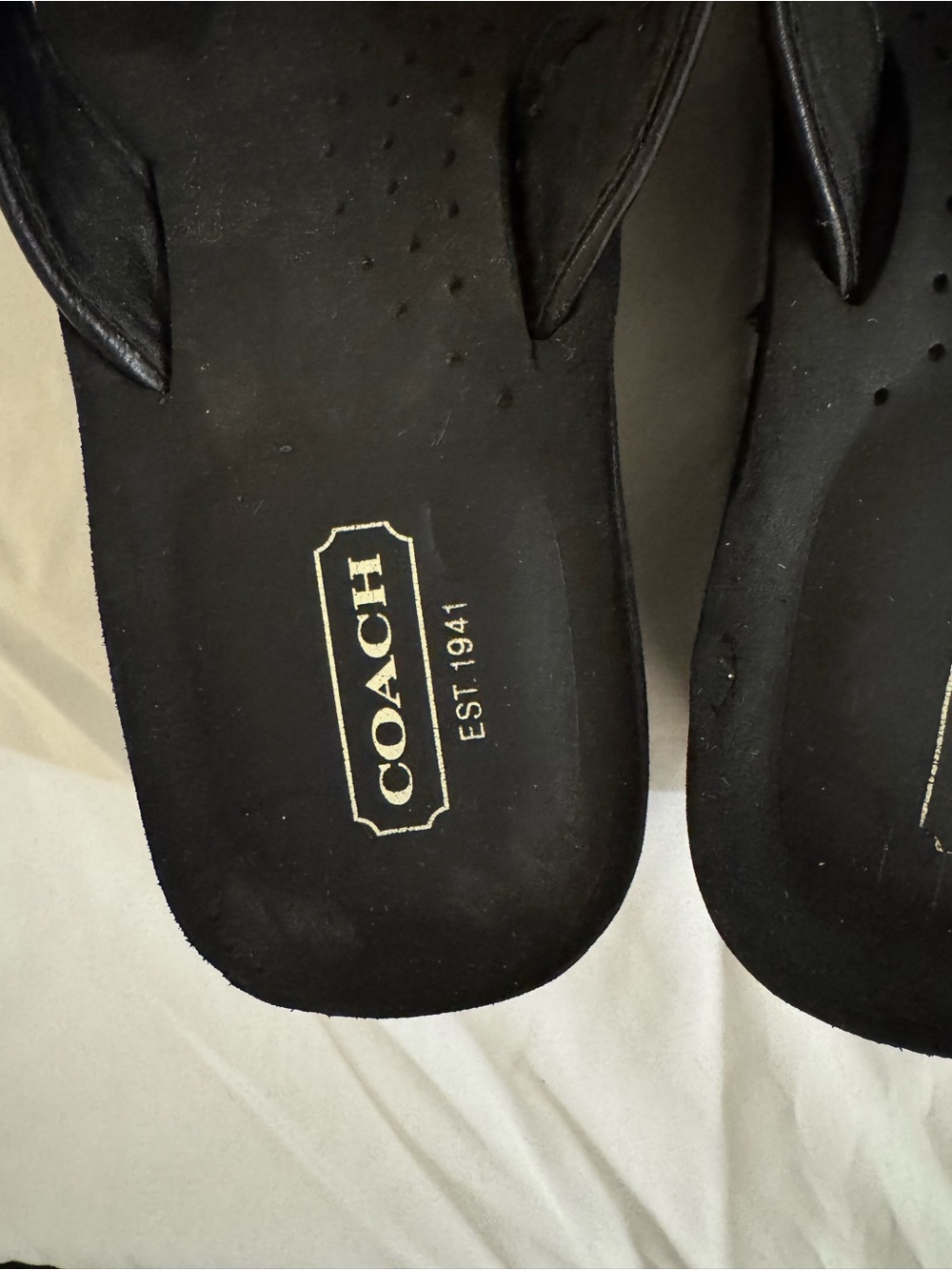 Coach Black Signature-Print Women's Thong Sandals - Picture 2 of 6